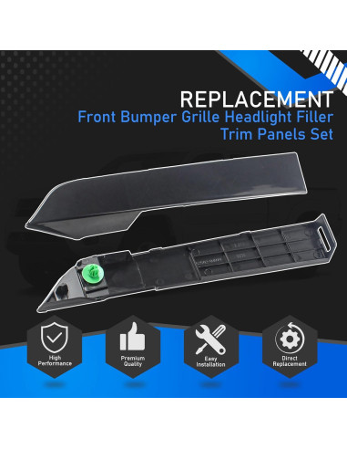 Paneles de Recubrimiento Faros Parachoques Frontal YzusGomumu Toyota Tacoma 2012-2015