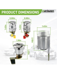 Cilindro de Cerradura Toyota Pickup 1989-1995 + 4 Llaves 2
