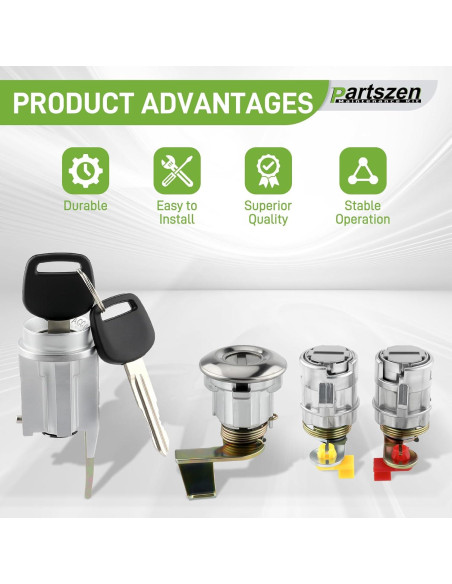 Cilindro de Cerradura Toyota Pickup 1989-1995 + 4 Llaves