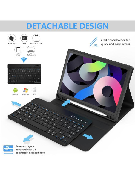 Funda con Teclado TaIYanG para iPad Air 10.9" y 11"