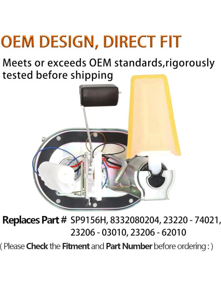 Bomba de Combustible FOKES SP9156H para Lexus y Toyota