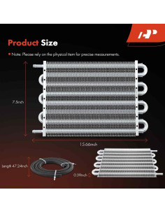 Enfriador de Aceite de Transmisión A-Premium 8 Filas Aluminio 2