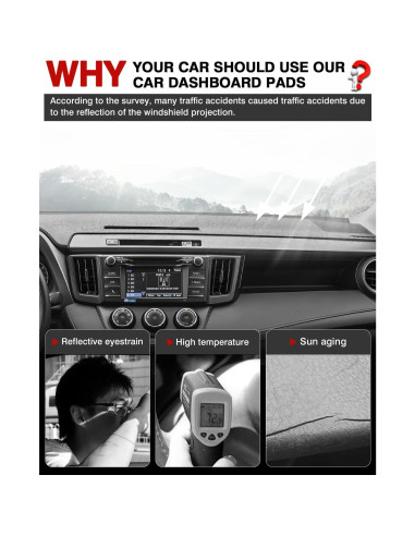 Cubierta de tablero Cartist para Toyota RAV4 2013-2018 Antideslizante