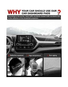 Cubierta de tablero Autorder para Toyota Highlander 2020-2025 2