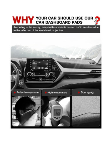 Cubierta de tablero Autorder para Toyota Highlander 2020-2025