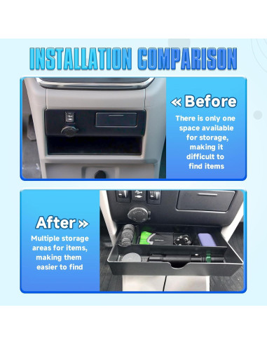 Bandeja de Cajón de Consola EDBETOS para Toyota Sienna 2015-2020