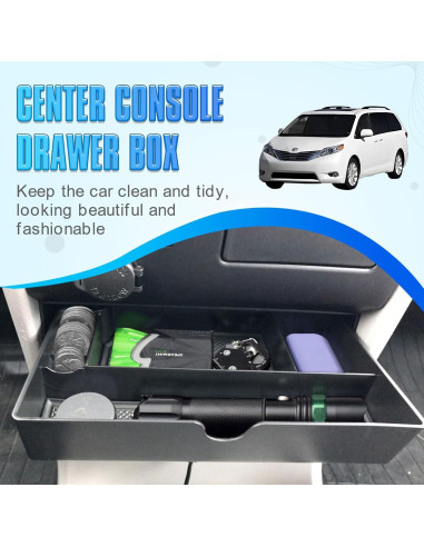 Bandeja de Cajón de Consola EDBETOS para Toyota Sienna 2015-2020