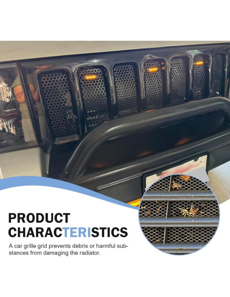 Malla de Rejilla para Automóvil Zeathery 100x33cm Negra