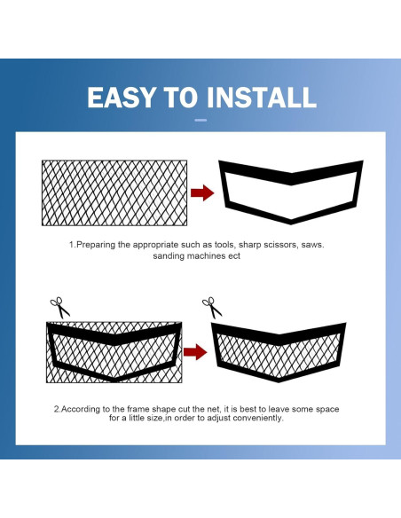 Malla de Rejilla para Automóvil Zeathery 100x33cm Negra