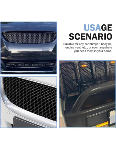 Malla de Rejilla para Automóvil Zeathery 100x33cm Negra
