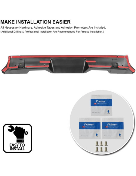 Spoiler de Techo Cab Matte Negro Espec-D para Toyota Tundra 2007-2013