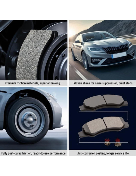 Juego de 4 Pastillas de Freno Cerámicas Zgqbkj para Toyota Hilux 2010-2015