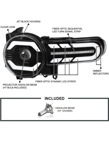 Faros Proyector Spec-D Tuning para Toyota FJ Cruiser 2007-2014