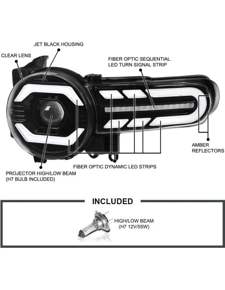 Faros Proyector Spec-D Tuning para Toyota FJ Cruiser 2007-2014