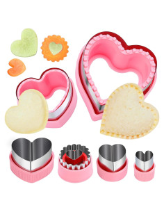 Juego de Cortadores de Galletas Corazón BakingWorld 6 Pcs