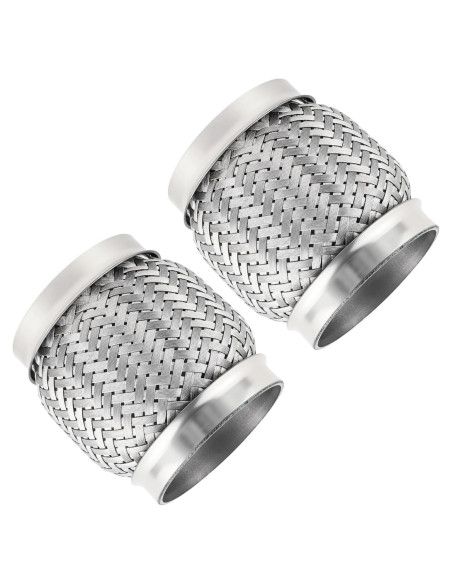 2 Piezas Tubería Flexible de Escape YGDMD 3" Acero Inoxidable