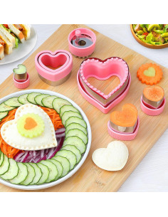 Juego de Cortadores de Galletas Corazón BakingWorld 6 Pcs 2