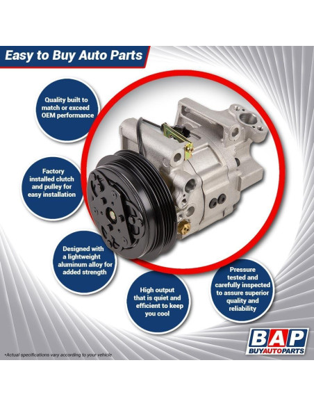 Compresor A/C BuyAutoParts 60-01291NA para Toyota y Kia