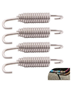 Gancho de Resorte de Escape de Motocicleta Awlbed 4 PCS Plata