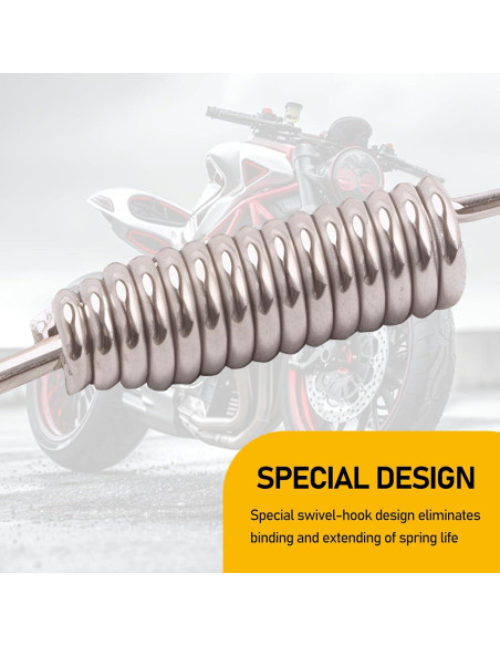 Gancho de Resorte de Escape de Motocicleta Awlbed 4 PCS Plata