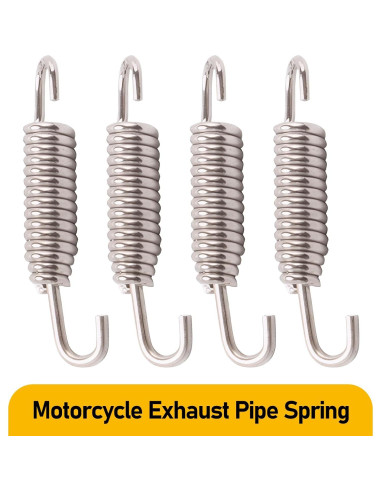 Gancho de Resorte de Escape de Motocicleta Awlbed 4 PCS Plata