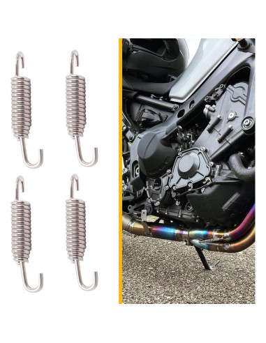 Gancho de Resorte de Escape de Motocicleta Awlbed 4 PCS Plata