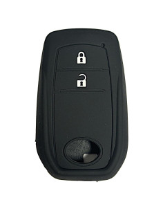 Cubierta de Llave de Silicona Toyota Yaris Hilux 2 Botones Negro