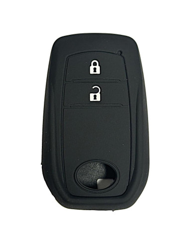 Cubierta de Llave de Silicona Toyota Yaris Hilux 2 Botones Negro
