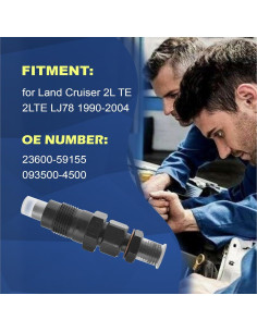 4 Inyectores de Combustible Diésel COPACHI 23600-59155 para Toyota 2