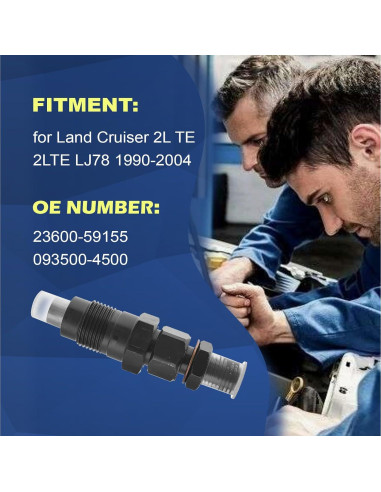 4 Inyectores de Combustible Diésel COPACHI 23600-59155 para Toyota