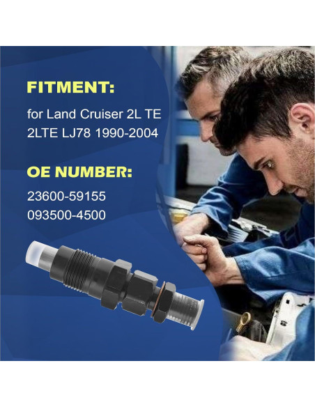 4 Inyectores de Combustible Diésel COPACHI 23600-59155 para Toyota