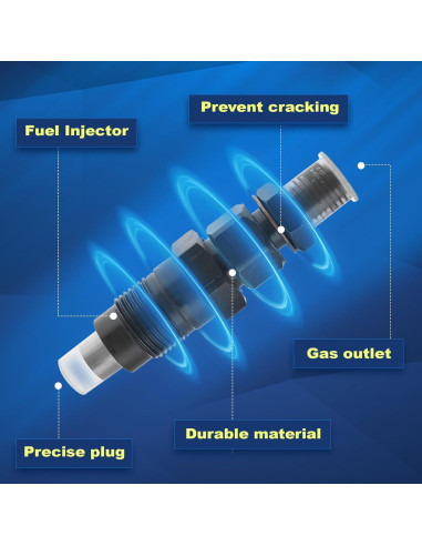 4 Inyectores de Combustible Diésel COPACHI 23600-59155 para Toyota
