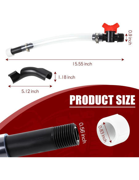 Kit de Manguera de Combustible Ongfuwu con Válvula y Curvador