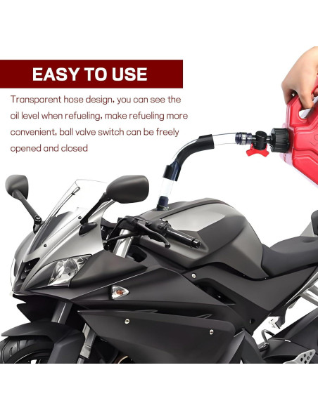 Kit de Manguera de Combustible Ongfuwu con Válvula y Curvador