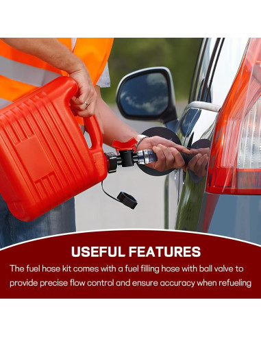 Kit de Manguera de Combustible Ongfuwu con Válvula y Curvador