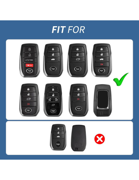 Cubierta de llavero T-carbon para Toyota Venza 2021-2024, fibra de carbono Cubierta de llavero T-carbon para Toyota Venza 2021-2024, fibra de carbono