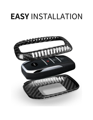 Cubierta de llavero T-carbon para Toyota Venza 2021-2024, fibra de carbono