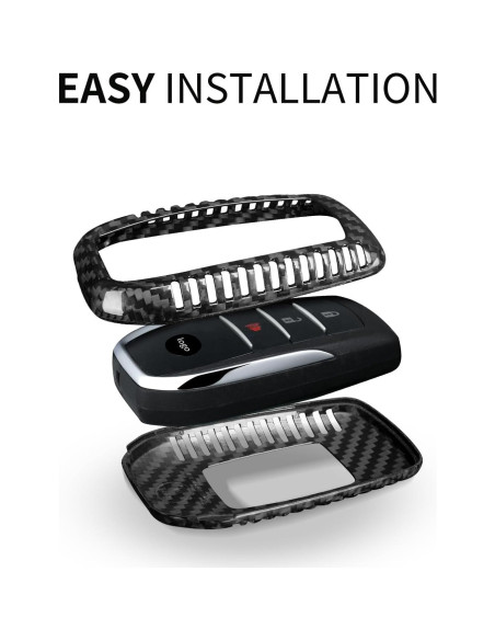 Cubierta de llavero T-carbon para Toyota Venza 2021-2024, fibra de carbono Cubierta de llavero T-carbon para Toyota Venza 2021-2024, fibra de carbono