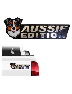 Insignia de Coche 3D BWALION Huella de Perro Aussie