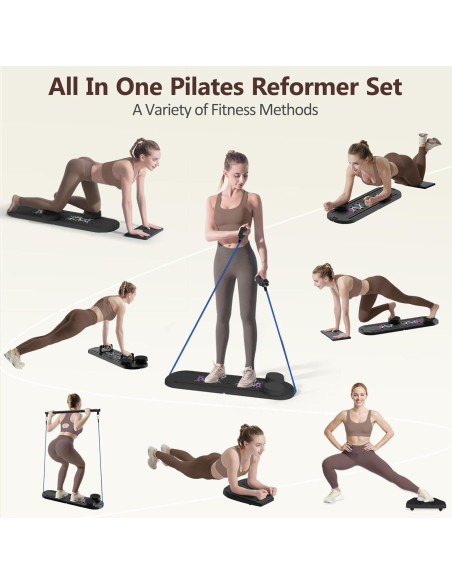 Conjunto de Reformador de Pilates DQI 15 en 1 para Entrenamiento en Casa