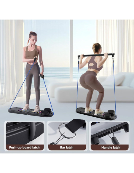 Conjunto de Reformador de Pilates DQI 15 en 1 para Entrenamiento en Casa