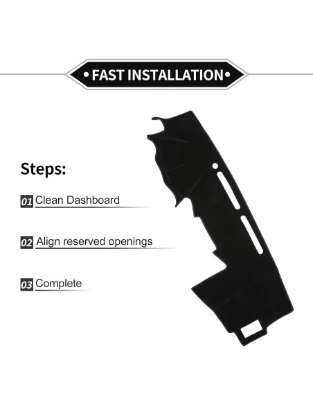 Cubierta de tablero VekAuto para Toyota Hilux 2005-2015, negra