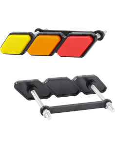 Insignia Decorativa de Rejilla Tricolor Dewkou para Automóviles 2