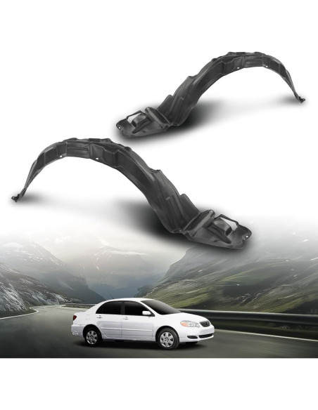 Forros de Guardabarros LQI para Toyota Corolla 2003-2008 Negro