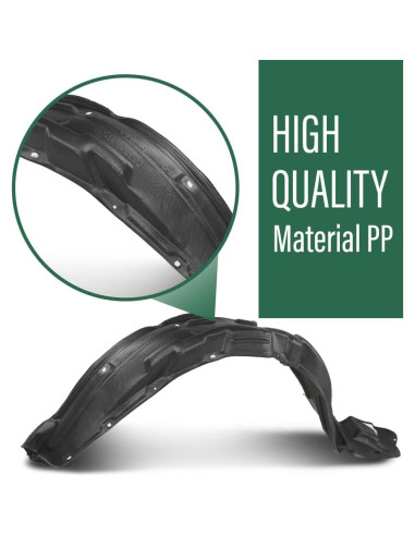 Forros de Guardabarros LQI para Toyota Corolla 2003-2008 Negro