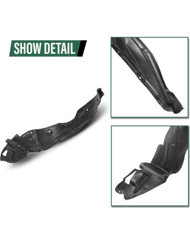 Forros de Guardabarros LQI para Toyota Corolla 2003-2008 Negro