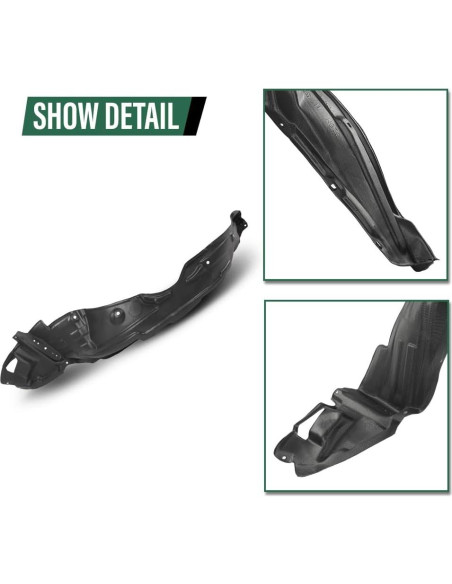 Forros de Guardabarros LQI para Toyota Corolla 2003-2008 Negro