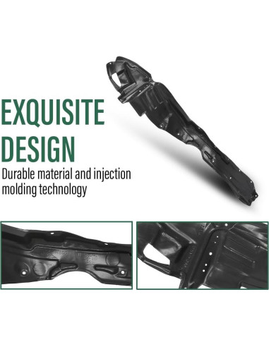 Forros de Guardabarros LQI para Toyota Corolla 2003-2008 Negro