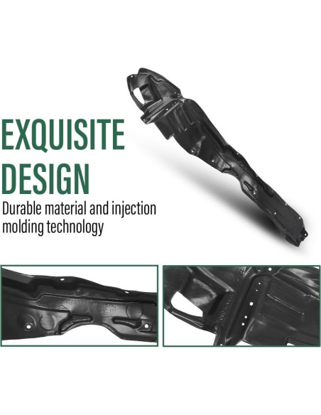 Forros de Guardabarros LQI para Toyota Corolla 2003-2008 Negro