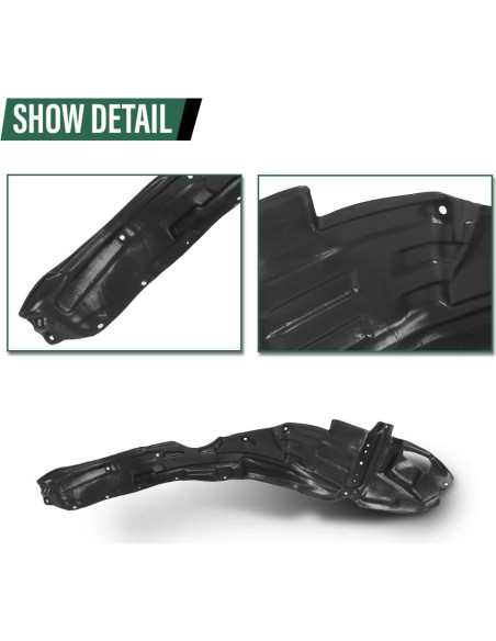 Forros de Guardabarros LQI para Toyota Corolla 2003-2008 Negro